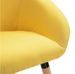 Chaise avec accoudoirs tissu jaune et pieds bois clair Packie - Photo n°5