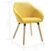 Chaise avec accoudoirs tissu jaune et pieds bois clair Packie - Photo n°6