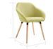 Chaise avec accoudoirs tissu vert et pieds bois clair Packie - Lot de 2 - Photo n°7
