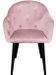 Chaise avec accoudoirs velours rose Honor - Photo n°2