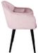 Chaise avec accoudoirs velours rose Honor - Photo n°3