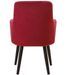 Chaise avec accoudoirs velours rouge et pieds métal noir Jaya - Lot de 2 - Photo n°4