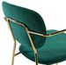 Chaise avec accoudoirs velours vert et pieds métal doré Lyam - Photo n°4
