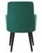 Chaise avec accoudoirs velours vert et pieds métal noir Jaya - Lot de 2 - Photo n°4