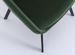 Chaise avec accoudoirs velours vert et pieds métal noir Moza - Lot de 2 - Photo n°4