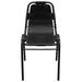 Chaise avec assise en cuir noir et pieds métal noir Astide - Lot de 2 - Photo n°3
