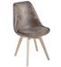 Chaise avec assise simili cuir vintage et pieds en bois naturel Zaka - Photo n°5