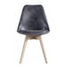 Chaise avec assise simili cuir vintage et pieds en bois naturel Zaka - Photo n°3