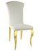 Chaise baroque en velours et pieds métal doré brillant Kania - lot de 6 - Photo n°1