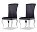 Chaise baroque velours noir et pieds métal chromé Théo - Lot de 2 - Photo n°1