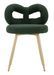 Chaise Ilary verte design bouclée élégant - Photo n°1