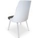 Chaise bois blanc et assise simili gris Pako - Lot de 2 - Photo n°3