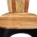Chaise bois d'acacia massif et metal noir Paula - Lot de 2 - Photo n°4