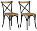 Chaise bois de manguier massif et acier noir Tiphen - Lot de 2 - Photo n°1