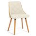 Chaise bois naturel et assise tissu beige Pako - Lot de 2 - Photo n°2
