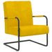 Chaise cantilever Jaune moutarde Velours - Photo n°1