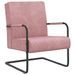 Chaise cantilever Rose Velours 2 - Photo n°1