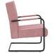 Chaise cantilever Rose Velours 2 - Photo n°3