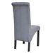 Chaise capitonnée tissu gris clair et bois noir Neta - Lot de 4 - Photo n°4