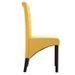 Chaise capitonnée tissu jaune et bois noir Neta - Lot de 2 - Photo n°3