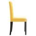 Chaise capitonnée tissu jaune et pieds bois noir Billa - Lot de 2 - Photo n°4