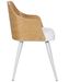 Chaise chêne massif clair assise similicuir blanc Persy - Lot de 2 - Photo n°3