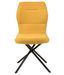 Chaise confortable tissu jaune moutarde rembourré et pieds croisés métal noir Klea - Photo n°3