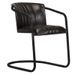 Chaise cuir noir et pieds métal noir Joyn - Lot de 4 - Photo n°1
