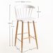 Chaise de bar blanche avec pieds en métal effet naturel Kury 77 cm - Photo n°4