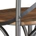 Chaise de bar manguier massif et métal gris Tiphen - Photo n°4