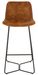 Chaise de bar métal et tissu doux orange Laurel 76.6 cm - Photo n°2