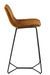 Chaise de bar métal et tissu doux orange Laurel 76.6 cm - Photo n°4