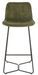 Chaise de bar métal et tissu doux vert Laurel 76.6 cm - Photo n°2