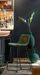 Chaise de bar métal et tissu doux vert Laurel 76.6 cm - Photo n°3