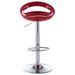 Chaise de bar plastique rouge et métal chromé Bauti - Lot de 2 - Photo n°4