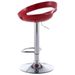 Chaise de bar plastique rouge et métal chromé Bauti - Lot de 2 - Photo n°5