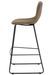 Chaise de bar polyester imitation cuir avec pieds en métal Roxane - Photo n°5
