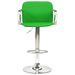 Chaise de bar réglable simili cuir vert Kisto - Lot de 2 - Photo n°3