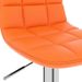 Chaise de bar réglable simili orange et métal chromé Noria - Photo n°5