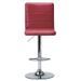 Chaise de bar simili cuir rouge bordeaux et métal chromé Rand - Lot de 2 - Photo n°2