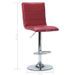 Chaise de bar simili cuir rouge bordeaux et métal chromé Rand - Lot de 2 - Photo n°8