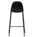 Chaise de bar tissu noir et pieds métal noir Cassie - Lot de 2 - Photo n°3