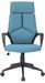Chaise de bureau à roulette tissu bleu Papi - Photo n°1