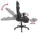 Chaise de bureau avec accoudoirs et repose pieds similicuir gris et noir Fergia 2 - Photo n°3