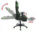 Chaise de bureau avec accoudoirs et repose pieds similicuir vert et noir Fergia 2 - Photo n°3
