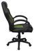 Chaise de bureau avec accoudoirs similicuir tissu maillé noir et vert Fergia - Photo n°3