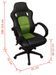 Chaise de bureau avec accoudoirs similicuir tissu maillé noir et vert Fergia - Photo n°6