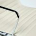 Chaise de bureau cuir blanc et pieds métal chromé Italo - Photo n°5