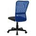 Chaise de bureau Noir et bleu 44x52x100 cm Tissu en maille - Photo n°3