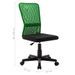Chaise de bureau Noir et vert 44x52x100 cm Tissu en maille - Photo n°8